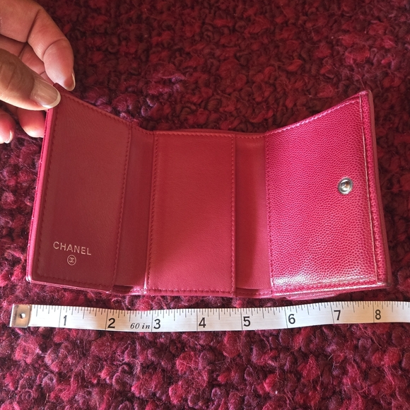 Chanel Trifold Compact Wallet Dual Side - Deep Red - Picture 8 of 16